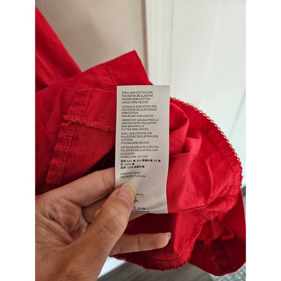 Maeve by Anthropologie Pink Puff Sleeve Button Front Mini Dress Size Small - Picture 11 of 15